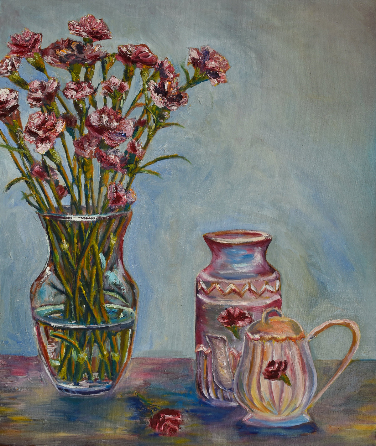 Bouquet of Love — a wedding bouquet painted for the client's living room