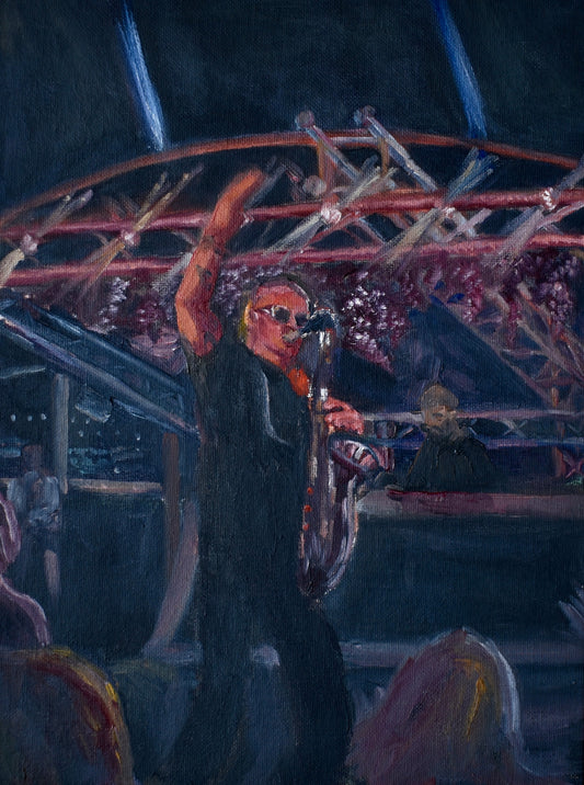 Saxophonist Night Out Print