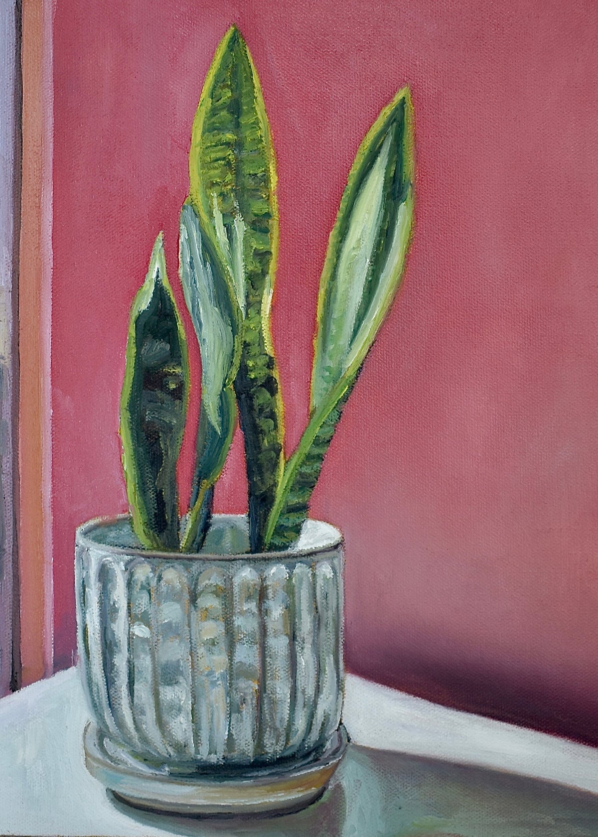 Snake Plant City Glow, a 5x7 mini art print by Clio Smith