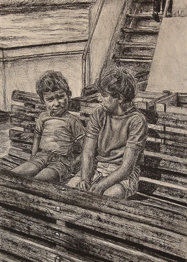 The Brothers, a 5x7 mini art print by Clio Smith