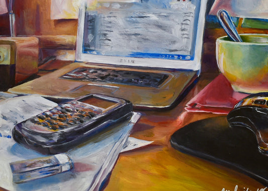 Work at Home, a 7x5 mini art print by Clio Smith